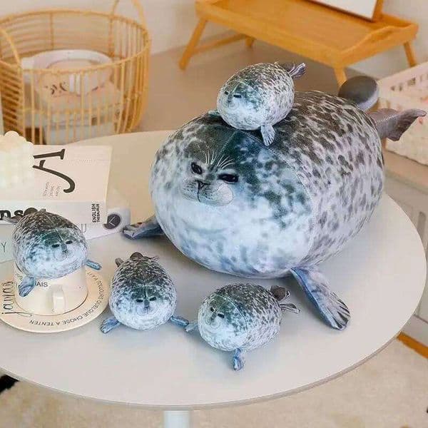 20/30/40/50 cm New Simulation Mother and Child Seal Plush Toy Cartoon Anime Cute Pillow Children's Birthday Gift Doll 26L0523