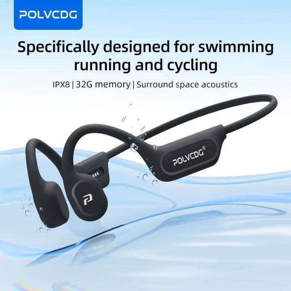 POLVCDG X9 Bone Conduction 32G IPX8 Waterproof Open Design for Swimming Running Cycling Hanging Earphones 26Y0523