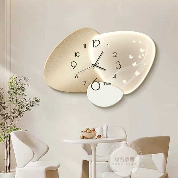 Stone Luck Restaurant Clock Wall Clock 2025 New Model Living Room Light Luxury High-end Clock Creative Dining Room Decorative PaintingL260523LJBC