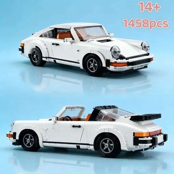 New 1458-piece and 911-piece retro car building block model sets two-in-one racing classic convertible birthday giftJ260523