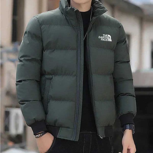 2026Mens Autumn Winter Stand Collar Jacket Fashion Windproof Warm Cotton Padded Coat Outdoor Casual Zipper Closure Short Parkas Q260523