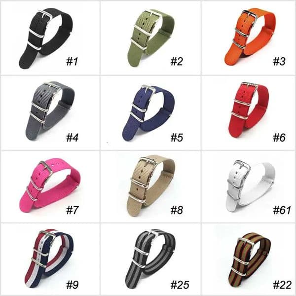 Sport Nylon Watch Band for WomenMen Watch Strap 18mm 20mm 22mm Army Sport Strap Fabric Nylon Watchband Buckle Belt good 260520