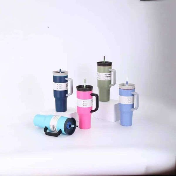 New Arrival 40oz Insulated Water Bottle with Handle, Fashion Double Wall Tumbler for Hot Cold Drinks 26W0523
