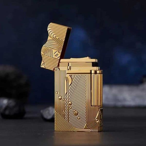 2025 New ic Sound Brass Lighter Golden Sleeping Mermaid Pattern Retro Kerosene Lighter Fire Man Series Exquisite Mens GiftL260522