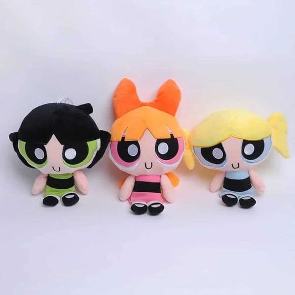 20Cm The Powerpuff Girls Plush Doll Cute Girly Heart Cartoon Blossom Buttercup Bubbles Plush Doll Decoration Toy Gift L260522