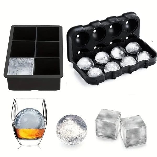 4/6/8Grid Ice Ball Maker Silicone Ice Cube Mold Tray DIY Freeze Ice Maker Kitchen Barware Tools Perfect for Freezer Cocktail 260518