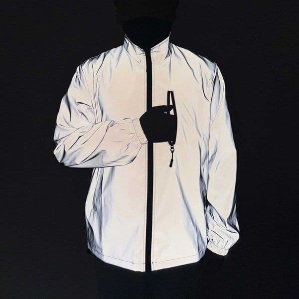 Spring Jacket Mens Loose Reflective Safety Clothes Outdoor Cycling Jogging Fashion Stand-up Collar Windproof Coats Streetwear L260520