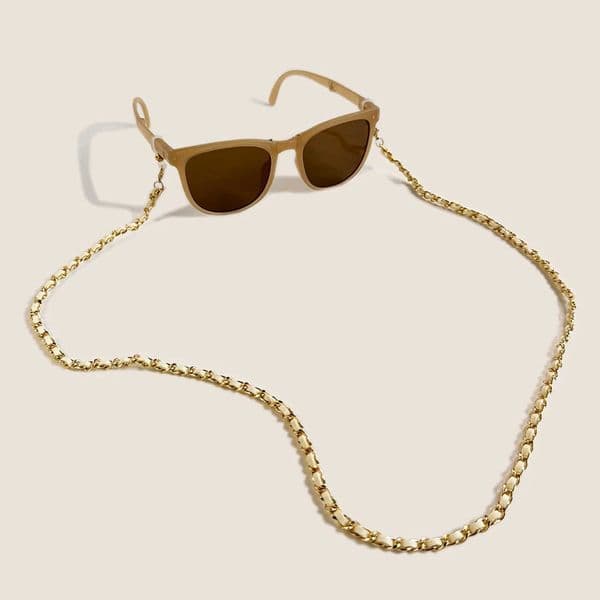 Leather Woven Eyeglass Chain Vintage Modern Thin Aluminum 2-in-1 Sunglasses Strap Mask Lanyard Stylish Fashion Eyeglasses Rope L260523