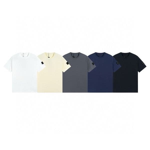 High street luxury designer t shirt compass badge graphic solid color loose crew neck short sleeve casual daily wear tops mz1229