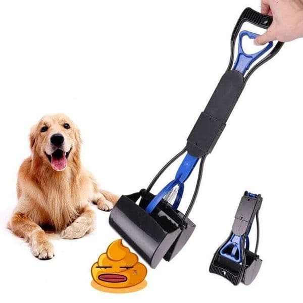THY Dog Pooper Scooper Pet Long Handle Jaw Poop Scoop Picker Excrement Collector Clean Tools Outdoor Foldable Animal Feces Cleaner 26W0521