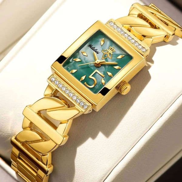 YaLaLuSiStylish ladies diamond-set waterproof quartz watch: luxurious and elegant watch, perfect as a gift reloj 26Y0523