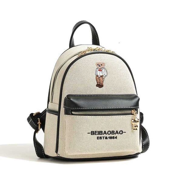 Luxury School backpack for Young GirlCute embroidered bear backpack for womenfashion students Backpacktrend women backpackT260523