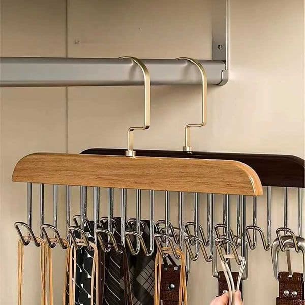 1pc Solid Wood Clothes Drying Rack 8 Multi Purpose Clothes And Pants Portable Home Apartment Clothes Hanger L260523