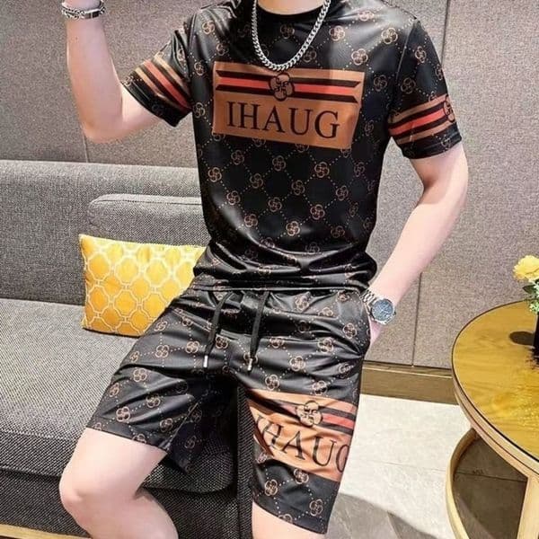 Men's Summer Suit Mens Tracksuit Men Clothing Fashion Loose Oversized Trendy And Fashionable Luxury Short Style Daily Outfit