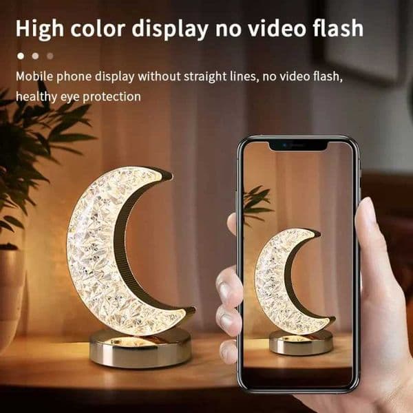 Bedroom Crystal Touch Dimming Night Light Girls Room Home Decor Aesthetics USB Bedside LED Ambient Table 3d Moon Lamp M260522