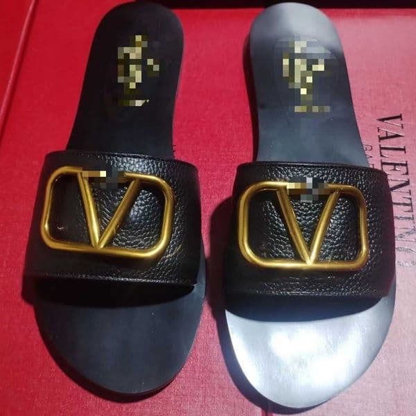 Womens summer outdoor V-buckle slip-on sandals casual flat shoes V-brand fashion large size womens shoes breathable T260613