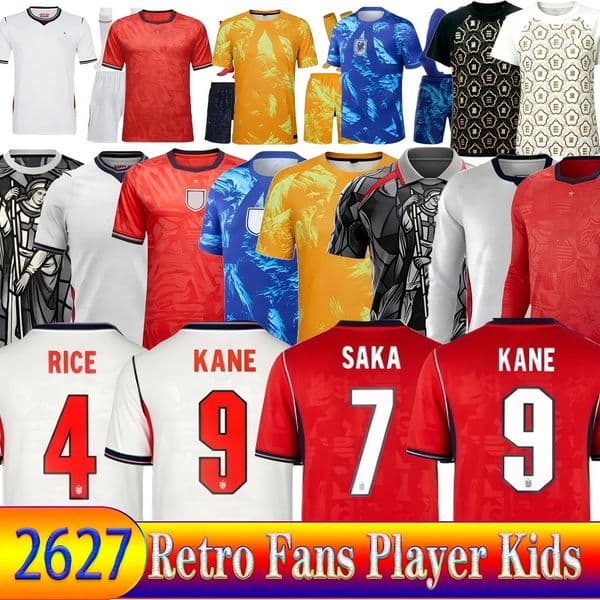 2026 2027 England Soccer Jerseys KANE STERG RASHFORD SANCHO GREALISH MOUNT FODEN HENDERSON 25 26 27 National Football Shirt Men Full Sets Fans Player KIDS Retro888