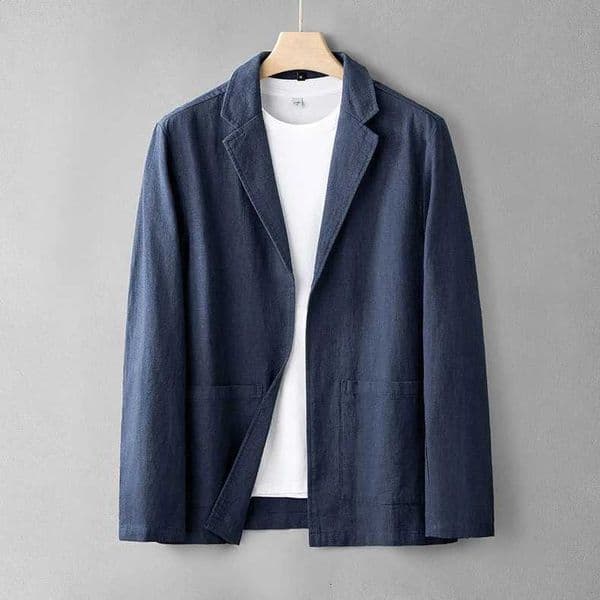 2026 Summer Mens Simple Casual Suit Spring and Summer Thin Jacket Fashion Loose Linen Suit L260520