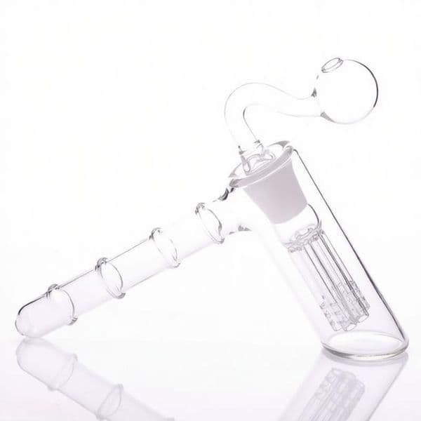 Wholesale Thick heady 18mm Female Hammer shape Glass Oil Burner Hookahs 6Arm Perc Bubbler Handle Water bongs Pipe for smoking Shisha