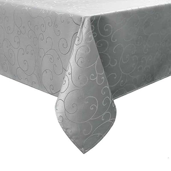 Homaxy Washable Rectangular Tablecloths Kitchen Resturant Easy Care Table Cloths Scratch-Resistant Polyester Damask Table Cloths L260521