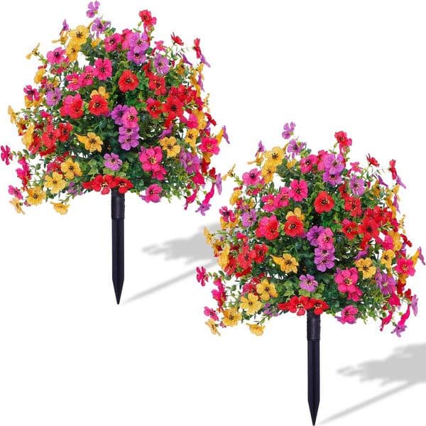 2pcs Artificial Plant Flowers Suitable for Outdoor Courtyard Decoration Indoor Home Decoration Balcony Artificial Trees L260522