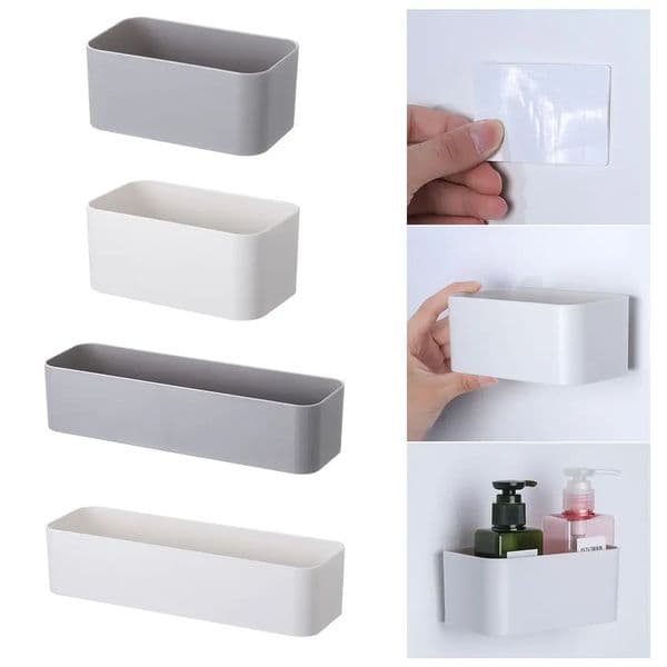 Wall Mounted Organizer Punch Free Remote Control Holder Fixed On Wall Cosmetic Box Stand Rack Adhesive Hanger Storage Case 260522