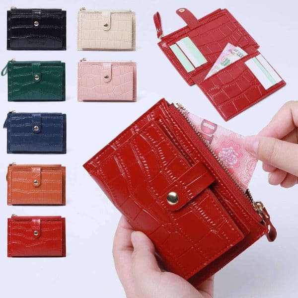 Ultrathin Ladies' Small Wallet,Fashion Credit ID Card Wallet PU Leather Women's Mini Multi-Cards Holder Coin ShortWallets