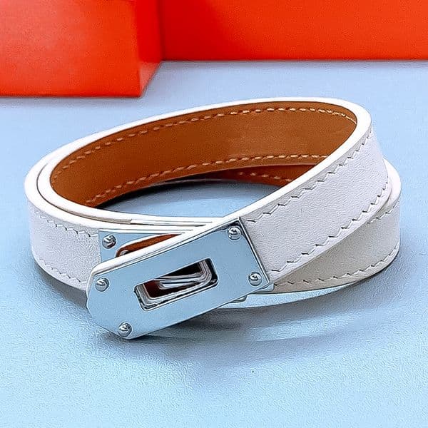 Designer Bracelet for Women Stainless Steel 18K Gold Plated Bangle Genuine Leather Bangles Luxury Jewlery Designer Premium Classic Free Shipping Buy One Get One