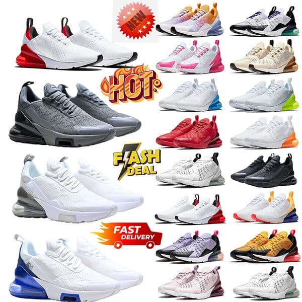 2026 new Designer Trainers 270s Running Shoes 270 React Triple For Men Women Sneakers Anthracite Core White Olive UNC Light Bone Grape Brown