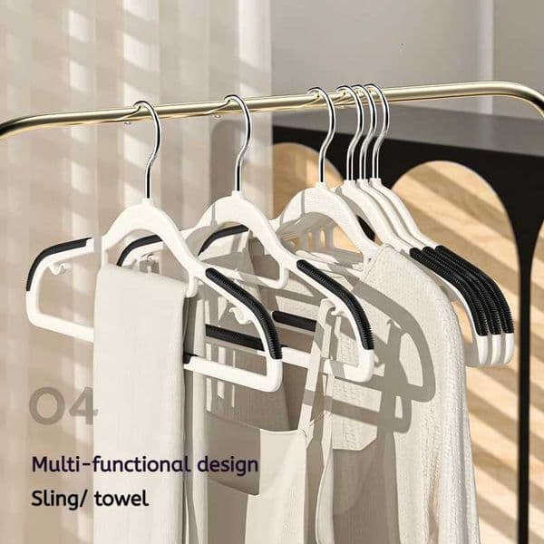 30Pcs Set of Non-slip Hangers Sturdy and Durable Rotating Hook Hangers Laundry Bathroom Bedroom Clothes Hangers Organization L2605231