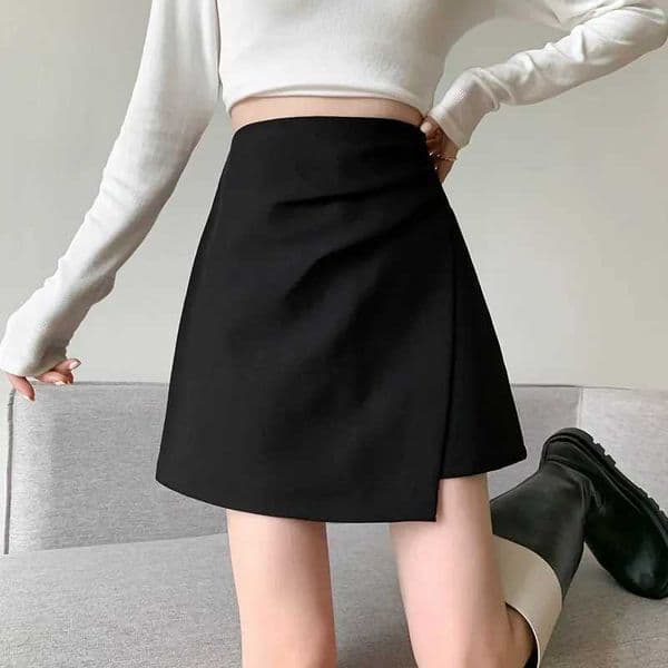 Summer New Irregular A-line Skirt Suit Skirt Womens Autumn and Winter New High Waisted and Hip Hugging Skirt M260522