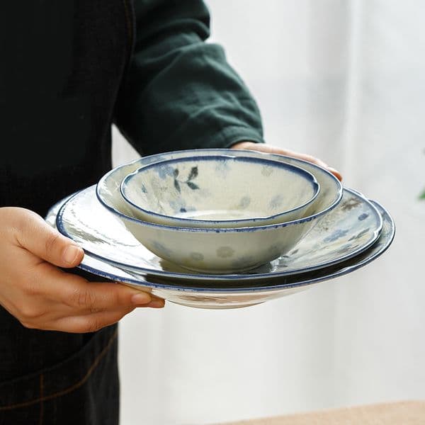 New products, underglaze ceramic plates, small fresh flower fruit plates, soup plates