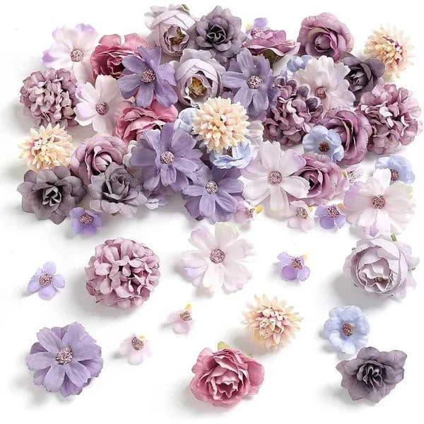 20Pcs/set 4cm Silk Rose Artificial Daisies Flower Heads for Craft Wreath Wedding Decor DIY Table Home Room Decor Fake Flowers L260522