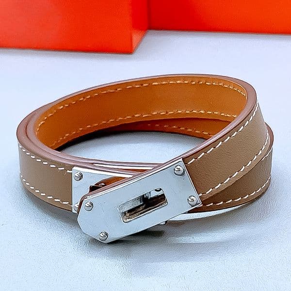 Designer Bracelet for Women Stainless Steel 18K Gold Plated Bangle Genuine Leather Bangles Luxury Jewlery Designer Women Chic Elegant Free Shipping Buy One Get One