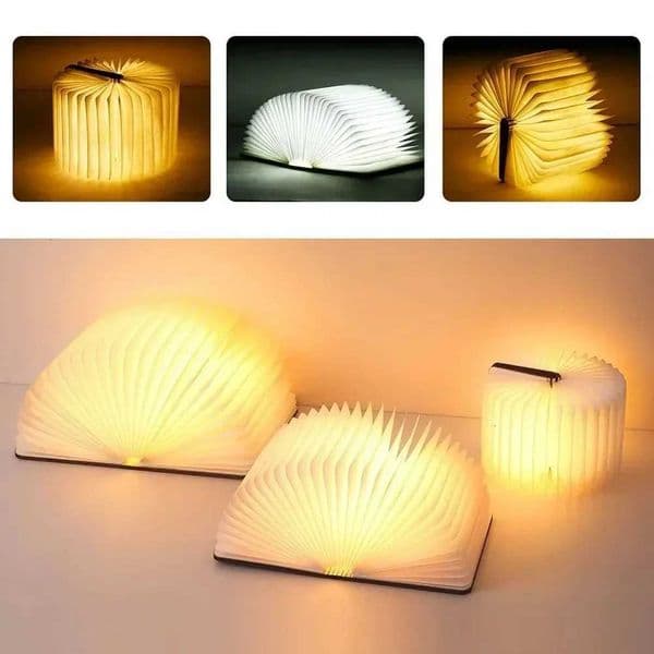 3D Book Light Folding Wooden LED Night Light RGB Color USB Recharge Decor Bedroom Table Lamp for Kid Brithday Gifts Hot M260522
