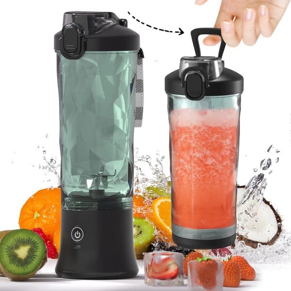 Portable Blender Electric Juicer 600ML Fruit Mixers 4000mAh USB Rechargeable Smoothie Mini Blender Multifunction Juice Maker 260521