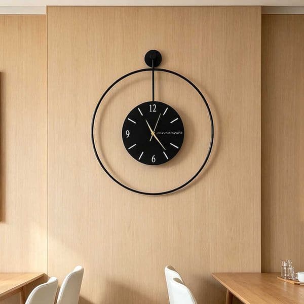 Restaurant clocks stylish high-end living room wall clocks premium clocks ins-style clocks creative and elegant wall-mounted modern minimalist designsL2605232EPZ