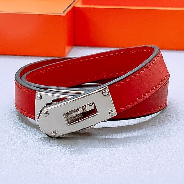 Designer Bracelet for Women Stainless Steel 18K Gold Plated Bangle Genuine Leather Bangles Luxury Jewlery Designer for Women Elegant Timeless Buy One Get One