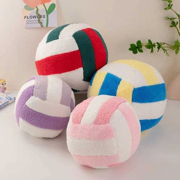 20-24cm Simulation Volleyball Ball Plush Toy Cute Volleyball Props Pillow Accompany Kids Soft Gifts for Girls Boys Room Decor L260522