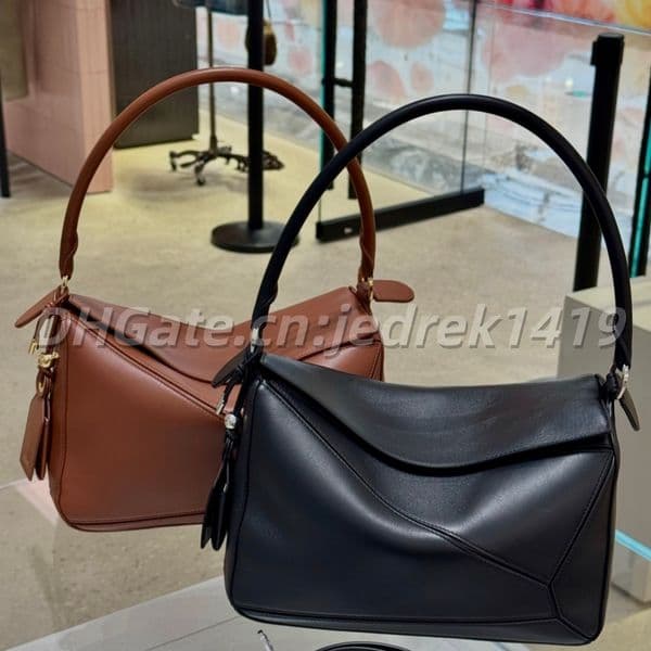 Mirror quality luxury bag Featherlight puzzle bag nappa leather Anagram lining with long handle 10A top quality sheepskin shoulder bag casual lazy crossbody bags