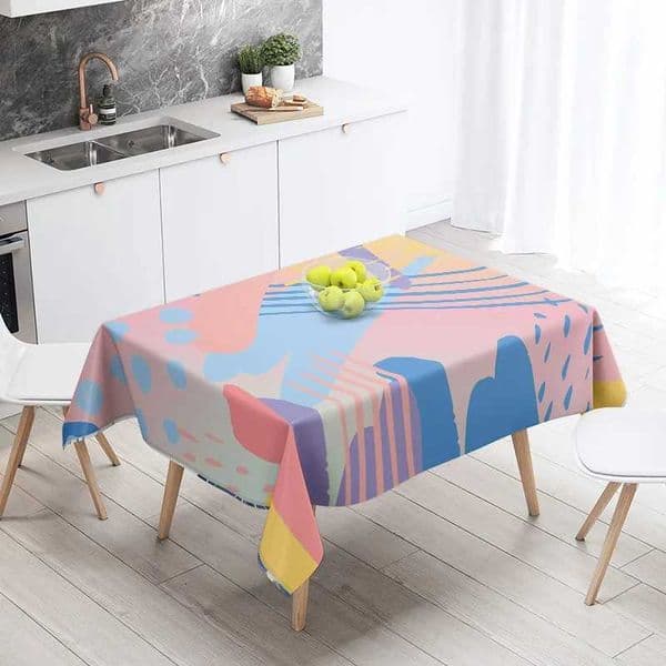 Nordic Minimalist Geometric Tablecloth 140X200cm Machine Washable Ins Style Dining Tablecloth Household Living Room Decorative L2605211