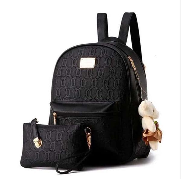 New Arrival 2 Pcs Set College Style Schoolbag With Purse Women Top Quality Pu Leather Backpack Girls Cute Travel Shoulder BagsT260523