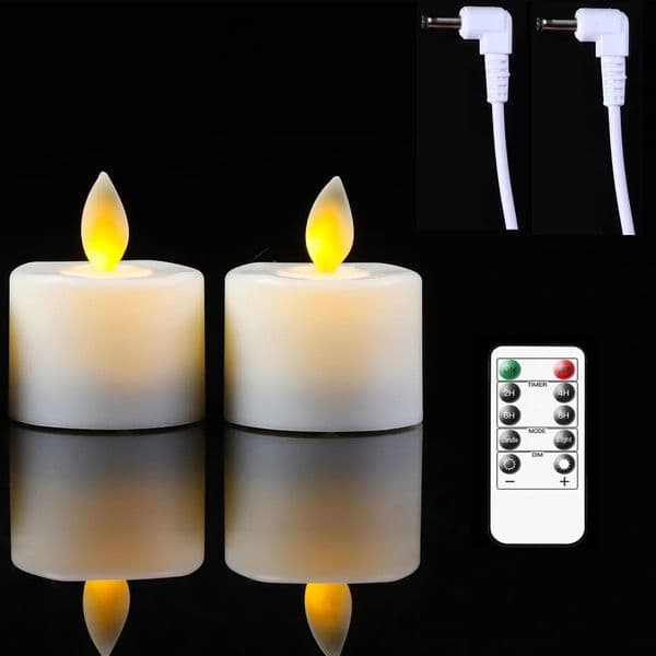 236 Pcs Rechargeable Remote Control Moving Wick Wedding LED Candles Warm White Dancing Flame Church Votive Tea Light Candles 260521