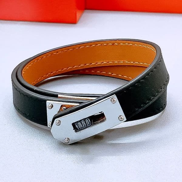 Designer Bracelet Women Stainless Steel 18K Gold Plated Bangle Genuine Leather Bangles Luxury Jewlery Designer Statement Sparkling Free Shipping Buy One Get One
