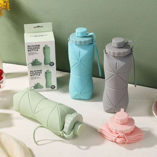 New Creative Silicone Folding Outdoor Portable and Scalable Sports Bottle Travel Water Handy Cup 26W0523
