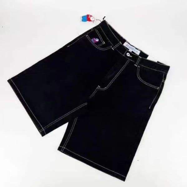 New Products for 2026 Men's Shorts European And American Hip Hop Fashion Brand Bigboy Embroidered Denim For Men Women Casual Wide Leg Pants Cross-border 2026