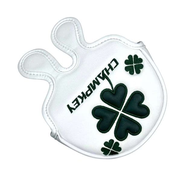 1pc lucky Clover Pattern PU Leather Mallet Putter Cover Magnetic Closure Golf cover 26Y0523
