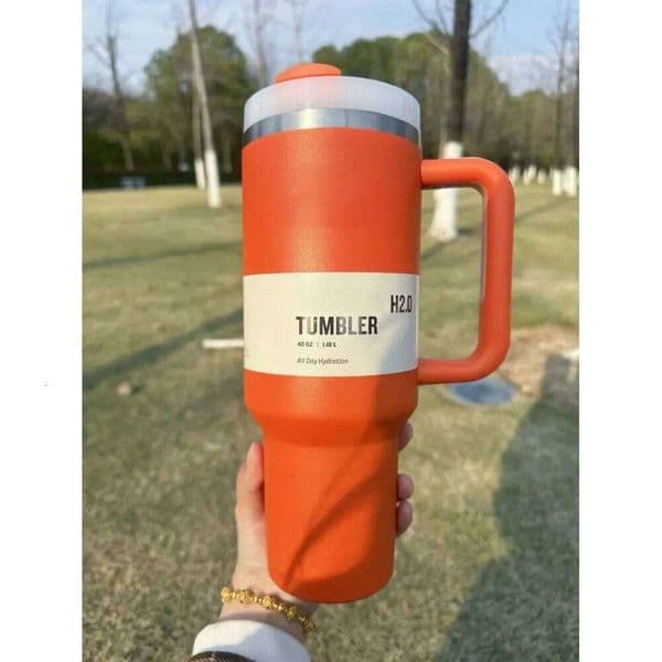 0z H2.0 Stan Cup, 40oz StanlyCup Stainless Steel Vacuum InsulatedTumbler With Lid And Straw ForWater, Lced Tea Or Coffee, Smooth 26W0523