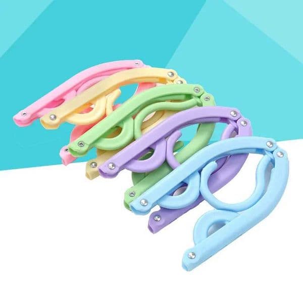 10PCS Portable Folding Clothes Hangers Travel Accessories Foldable Clothes Drying Rack for Travel Business Trip Pants L260523