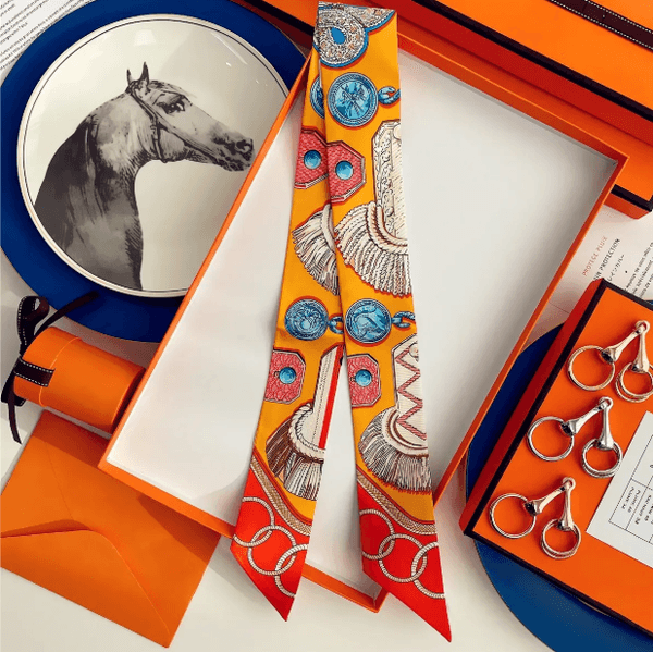 Designer scarves Fashion Colorful printed Women's scarves Classic Luxury logo Headband Long handle Bag accessories